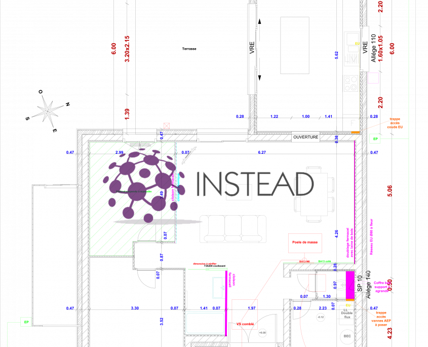 BAULU. EXE. Vue en plan. Ind A. 2022.01.05 copyright